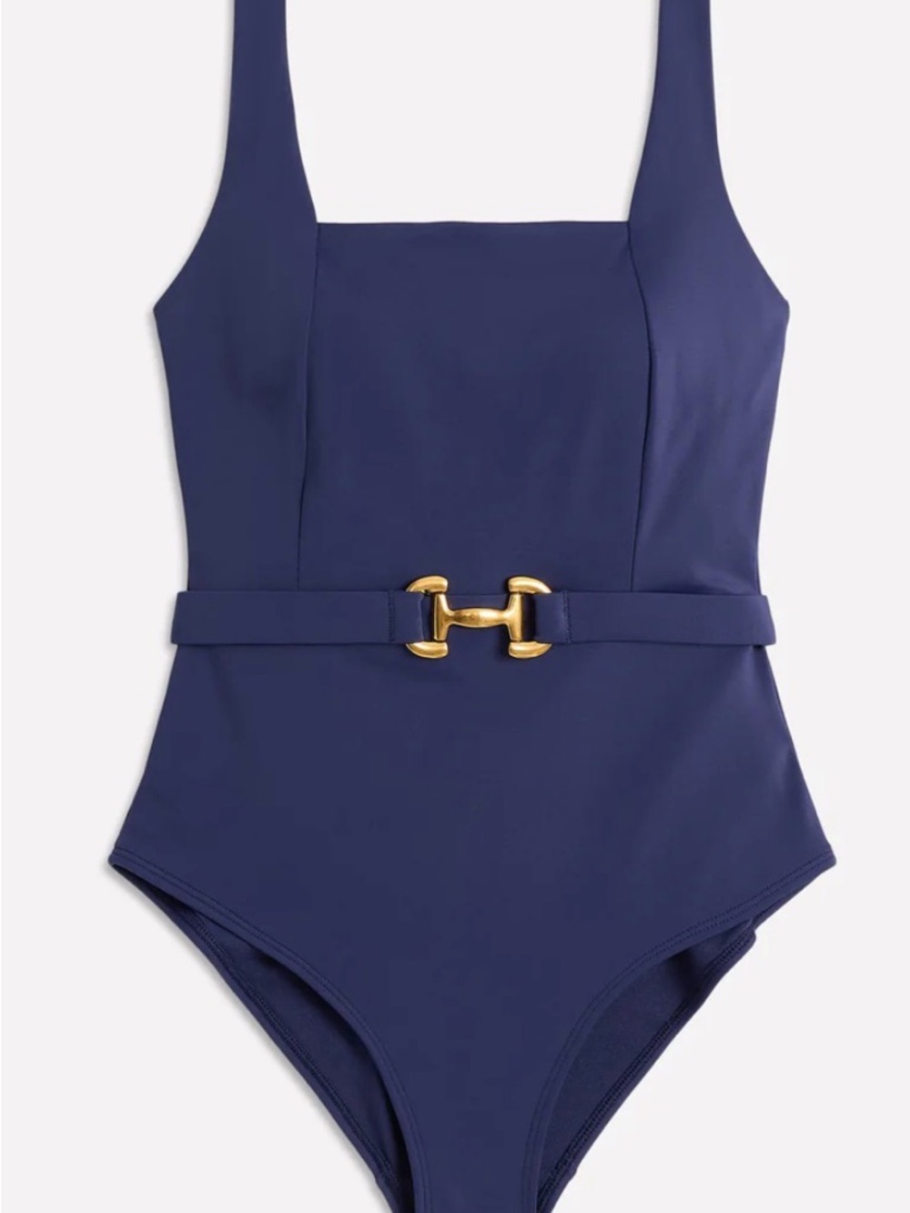 Boden Lefkada Square Neck Navy One-Piece Swimsuit
